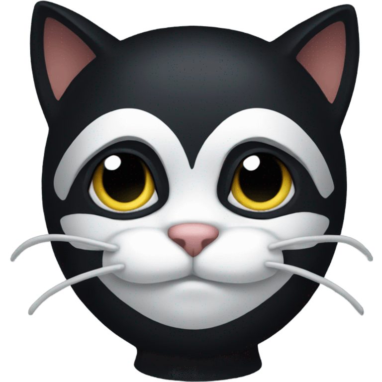 black cat with mask on emoji