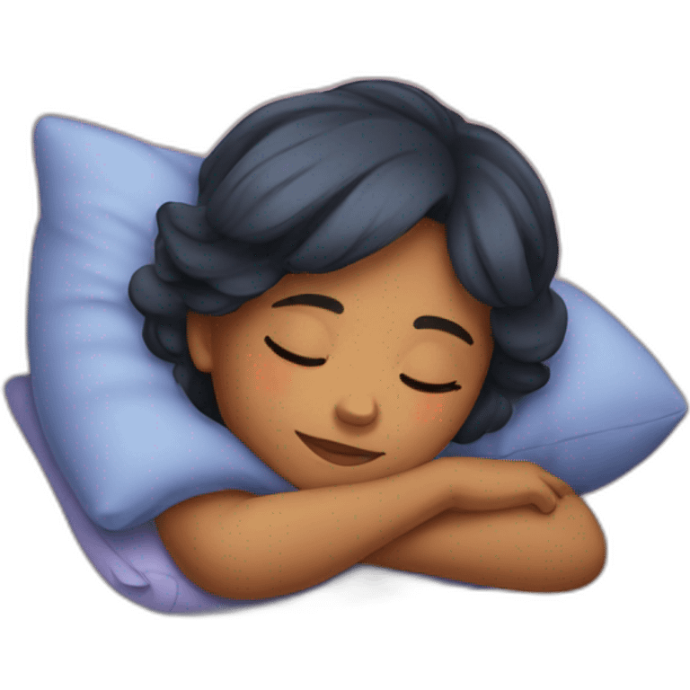 young girl napping emoji