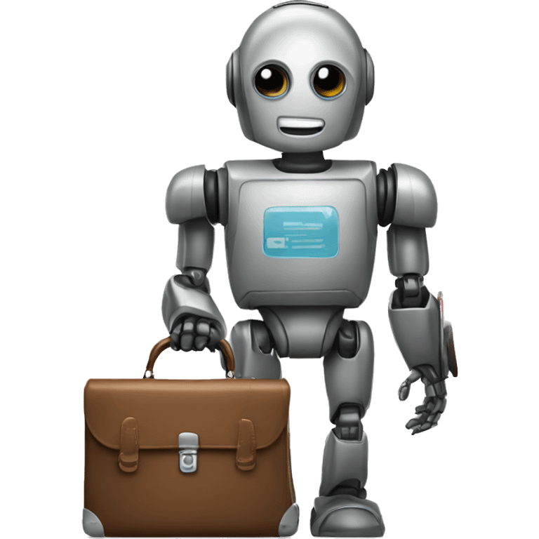 Robot and briefcase emoji