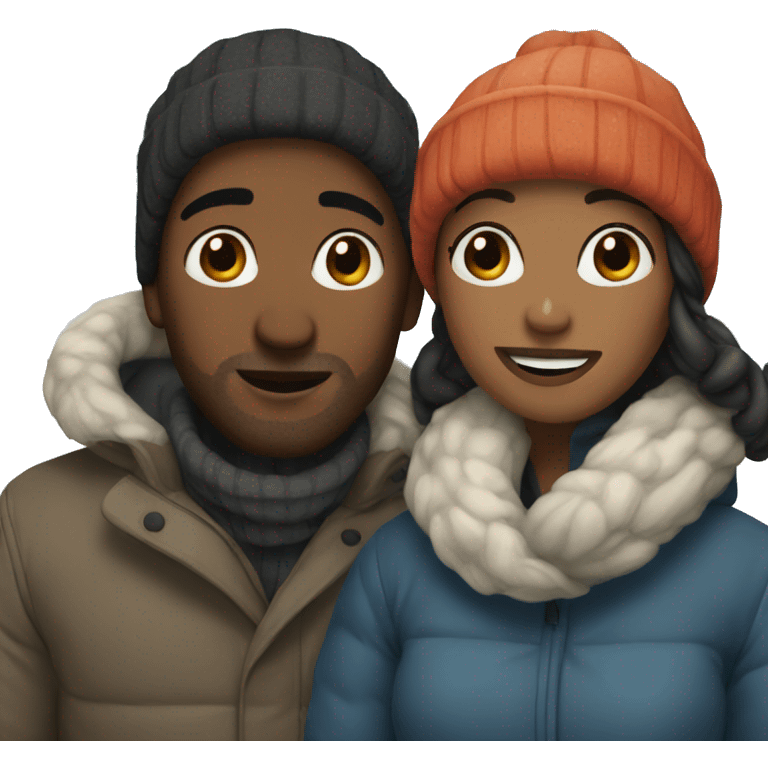 Couple in winter emoji