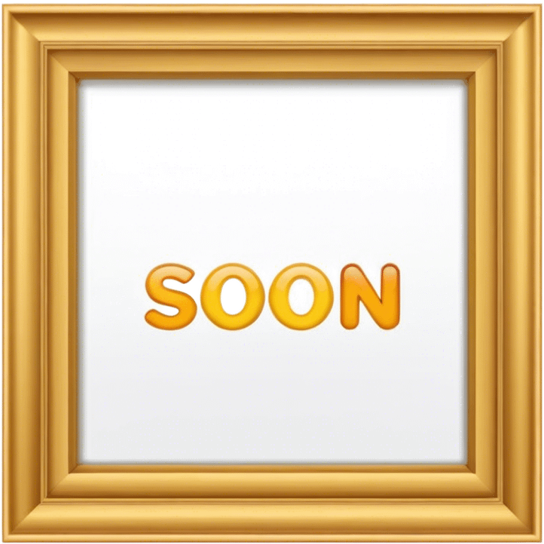 Empty background and the inscription on it "soon.." emoji