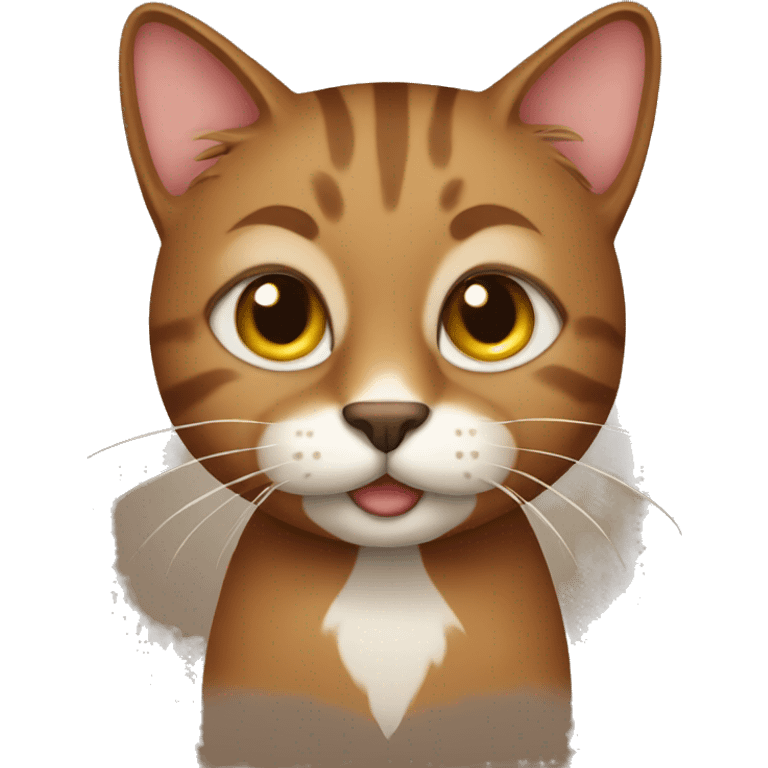 Brown cat  emoji