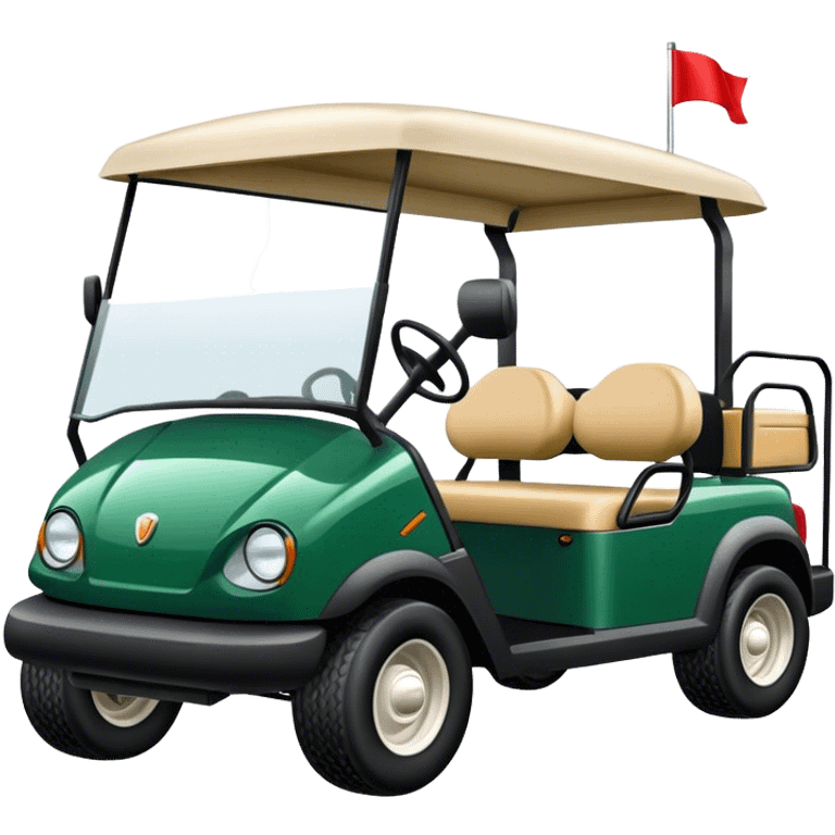 Deep green golf cart emoji