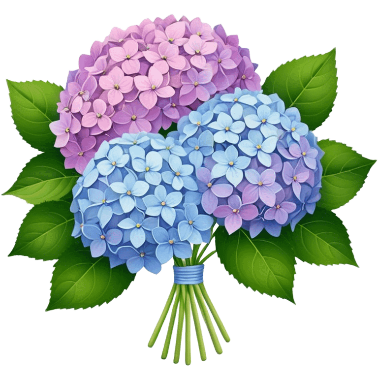 Hydrangeas pastel bouquet  emoji