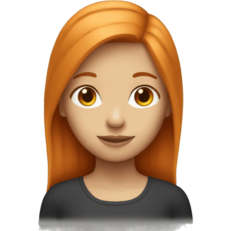 girl having ginger hair emoji