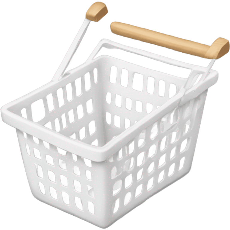 white grocery basket (top view) emoji