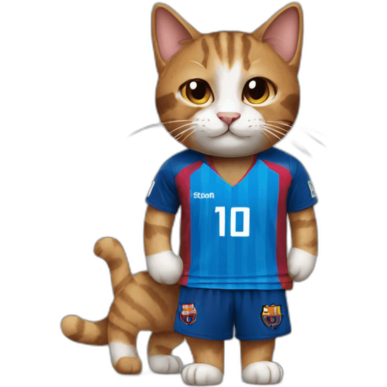 Cat wearing a Messi jersey  emoji