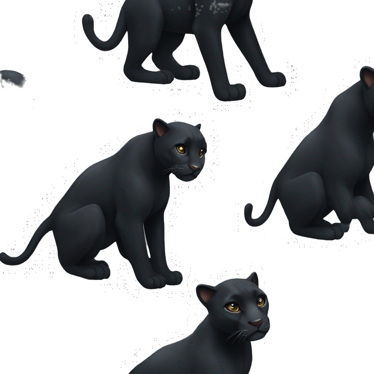 Black panther animal  emoji