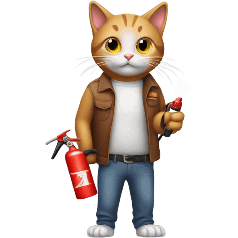 Cat with a fire extinguisher  emoji