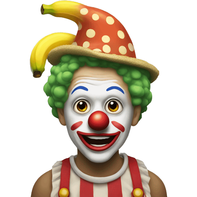 Clown with banana  emoji