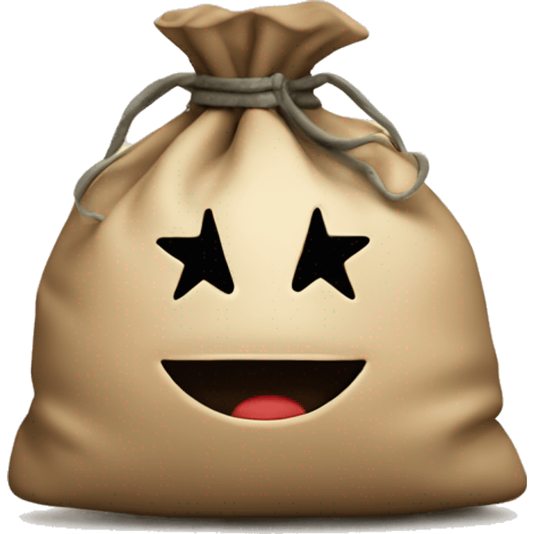 a money bag with star on the front emoji