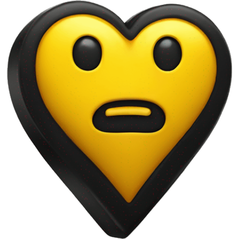 Black and yellow heart switch  emoji