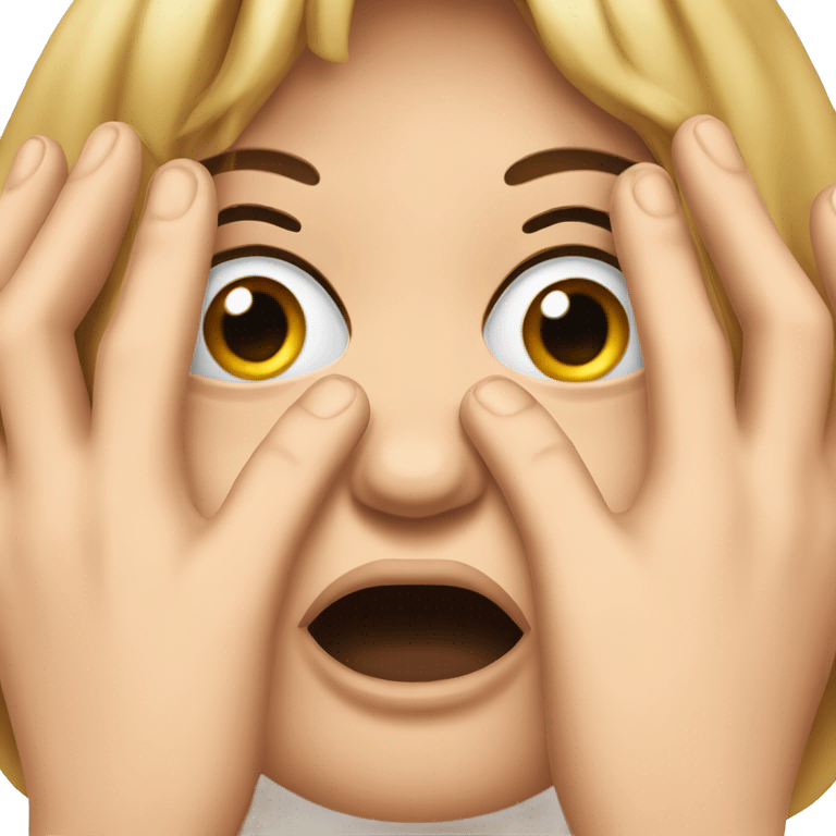 The emoji shows a face covering its eyes with one hand while peeking through the fingers, symbolizing a mix of embarrassment or fear with curiosity. emoji