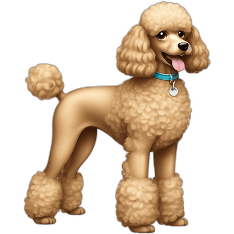 Dog Standart Poodle full body emoji