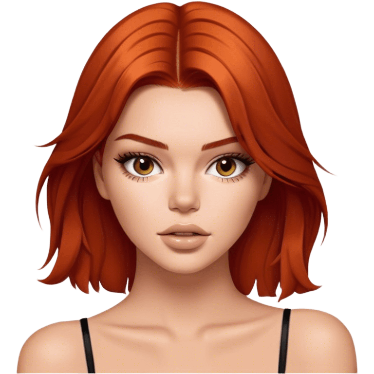 sexy redhead model with beautiful features she looks like Kendall Jenner  emoji