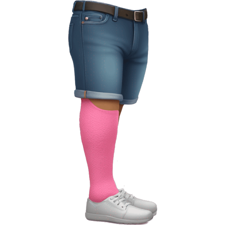 pink leg cast  emoji