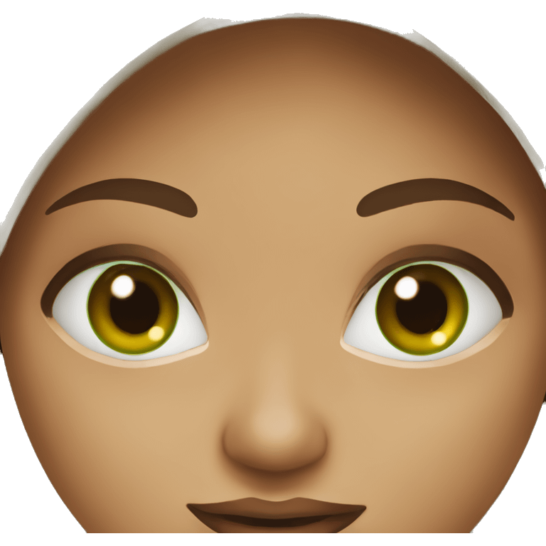 Green and brown eyes women emoji