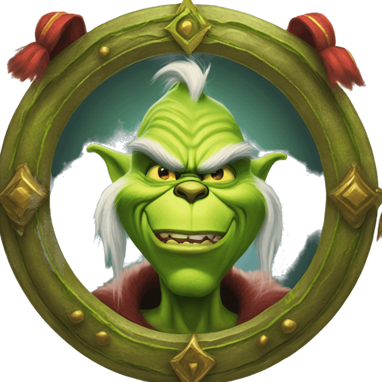 The grinch playing world of Warcraft  emoji