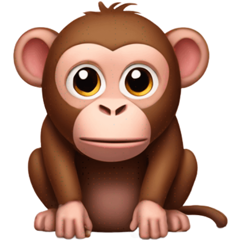 Monkey riding backwards on a pig emoji