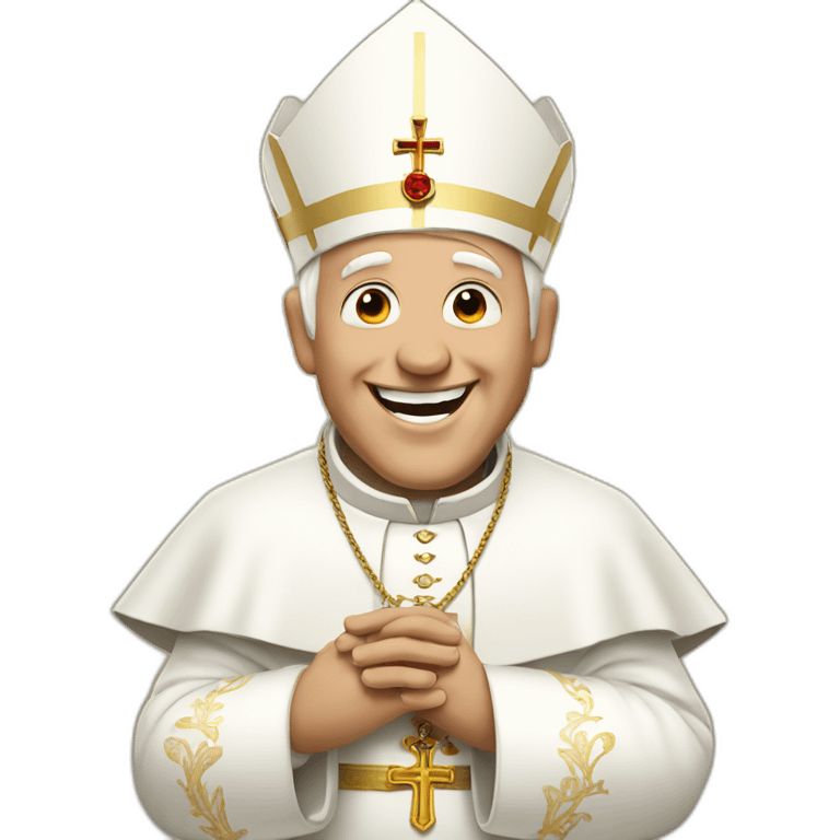 happy pope saying yes emoji