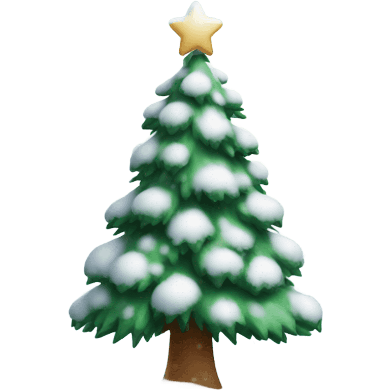 Christmas tree with snow  emoji