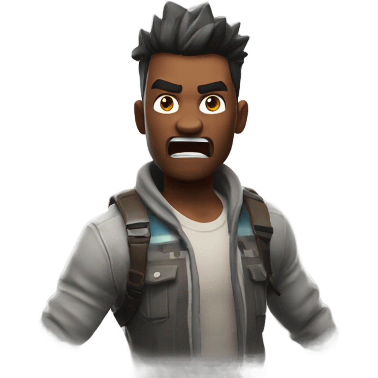 Fortnite player raging  emoji