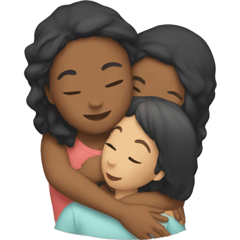 Sisters hugging  emoji