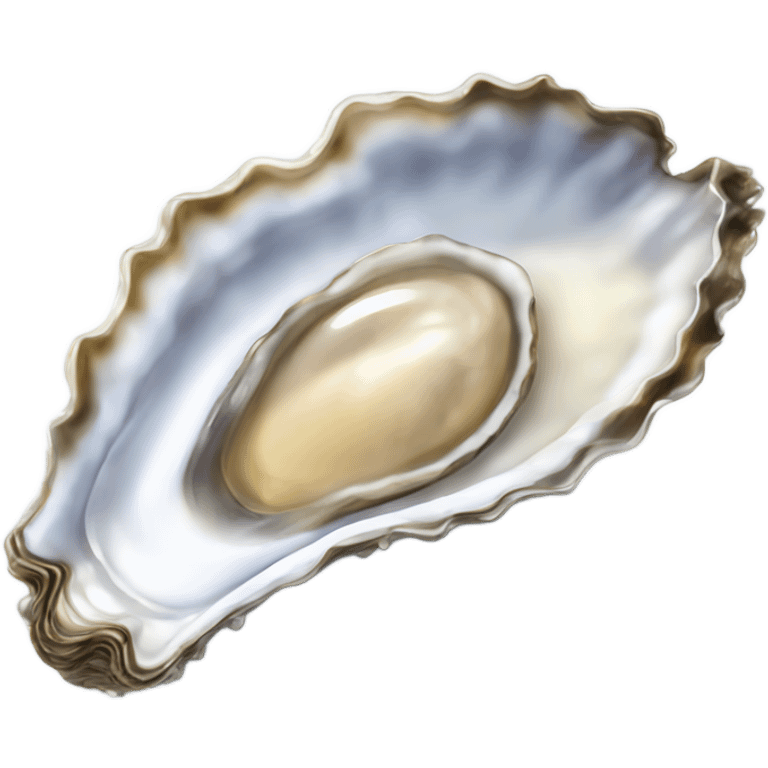 Wet oyster with water dripping  emoji