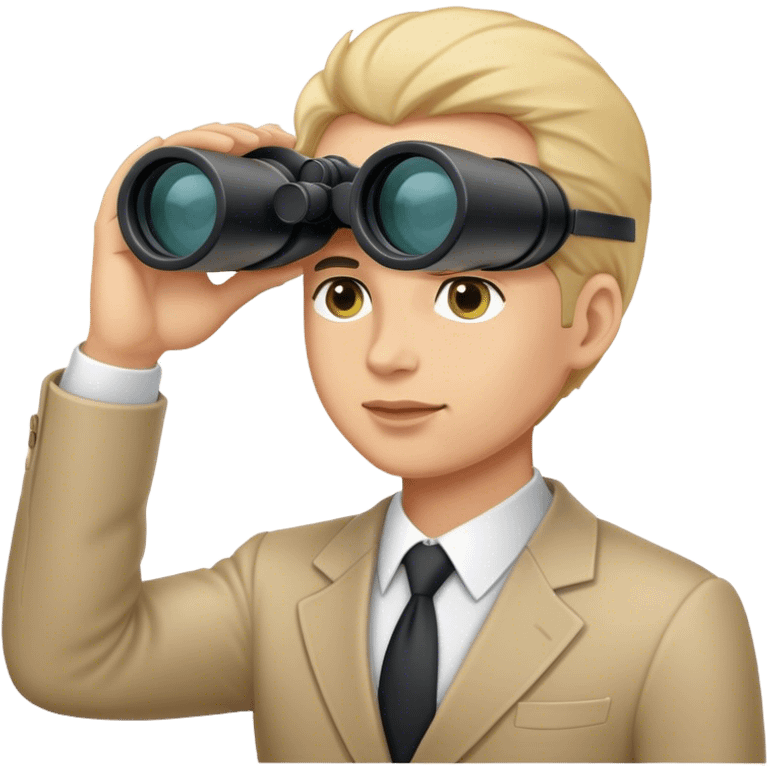 CEO looking through binoculars emoji