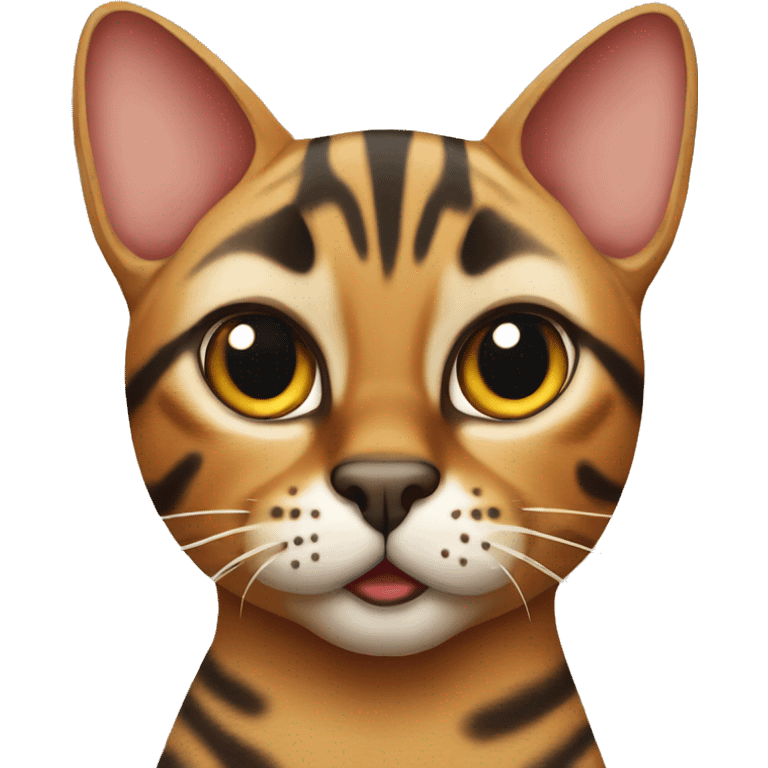 bengal cat with an annoyed expression emoji