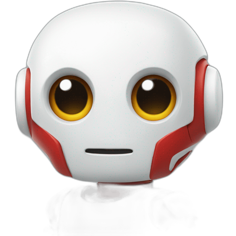 cute little white red robot emoji