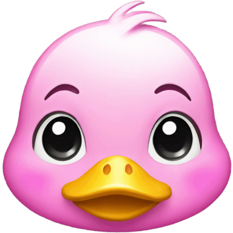 Cute yellow duck w pink ha emoji