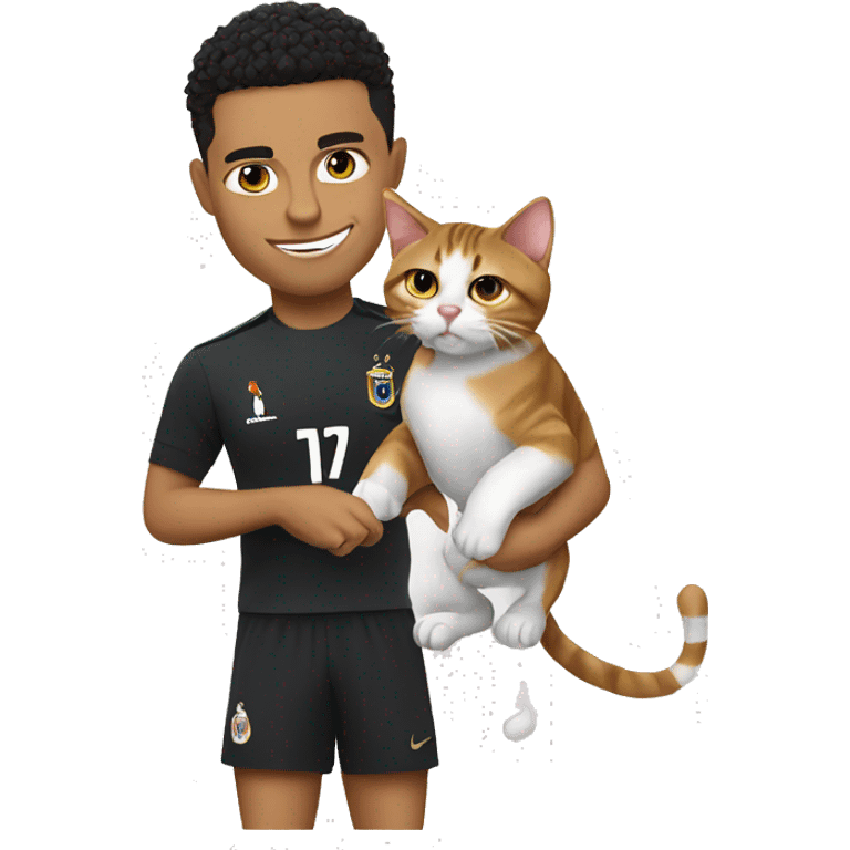 a cat with ronaldo emoji