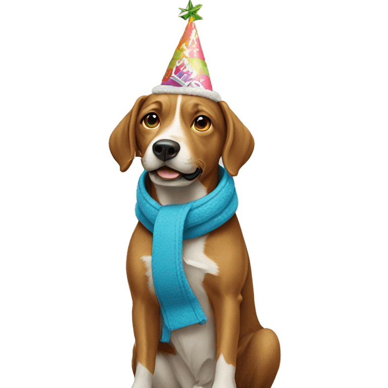 Snowboarding dog birthday  emoji