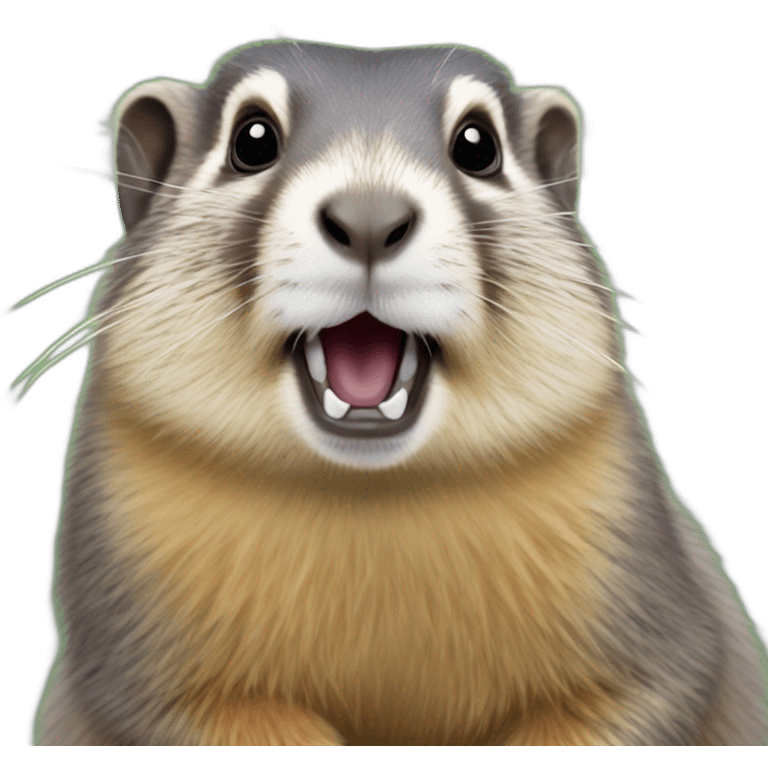 Marmotte sur une loutre emoji