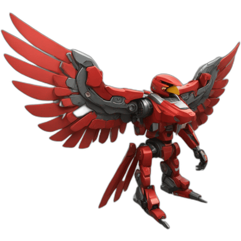 red mecha eagle emoji