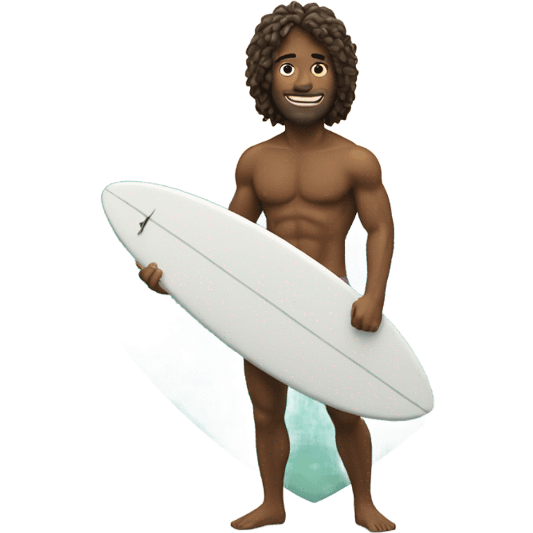 Surfer dude holding love this life sign emoji