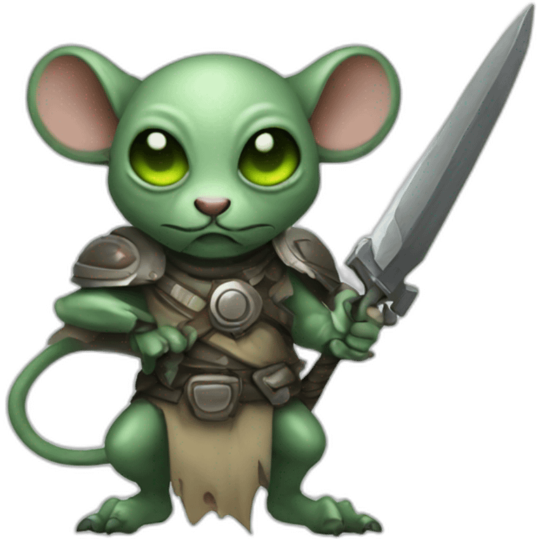 Alien zombie Warriors mouse emoji