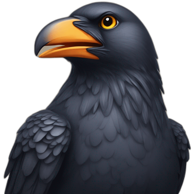 Big crow looking straight at you emoji