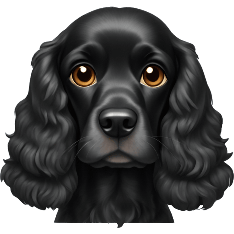 Black cocker spaniel emoji