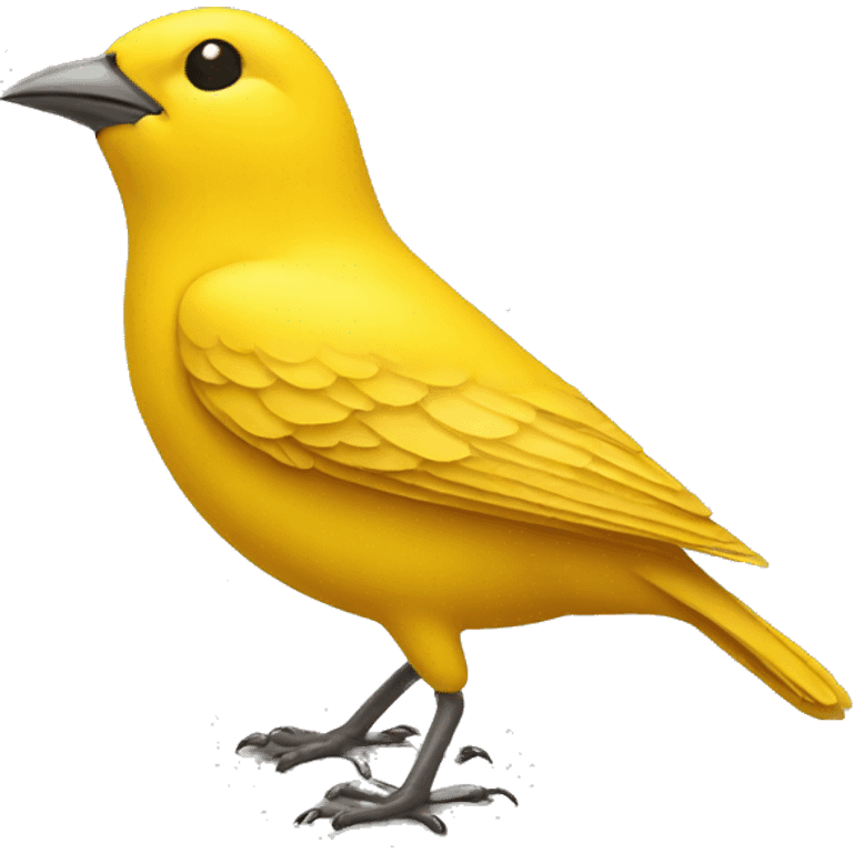 yellow bird looking down emoji