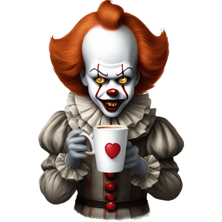 Pennywise drinking coffee emoji