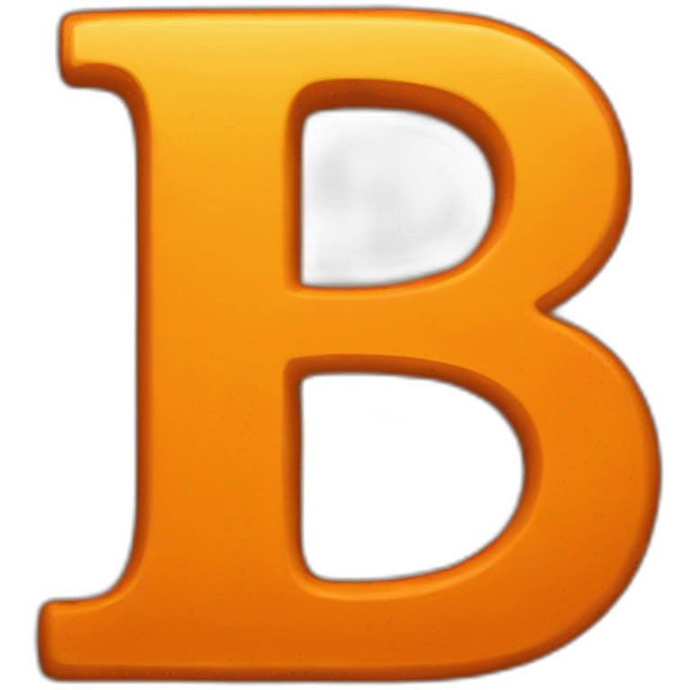 b LETTER orange emoji