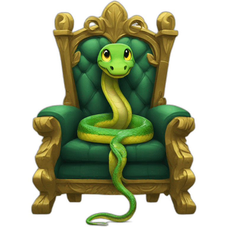 Snake sitting on a throne emoji