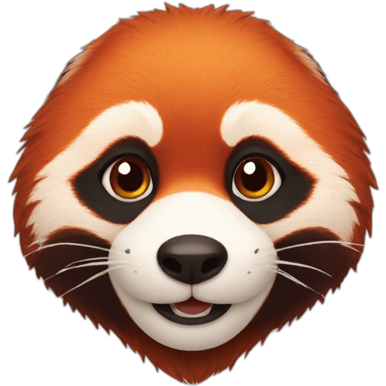 Red panda face emoji