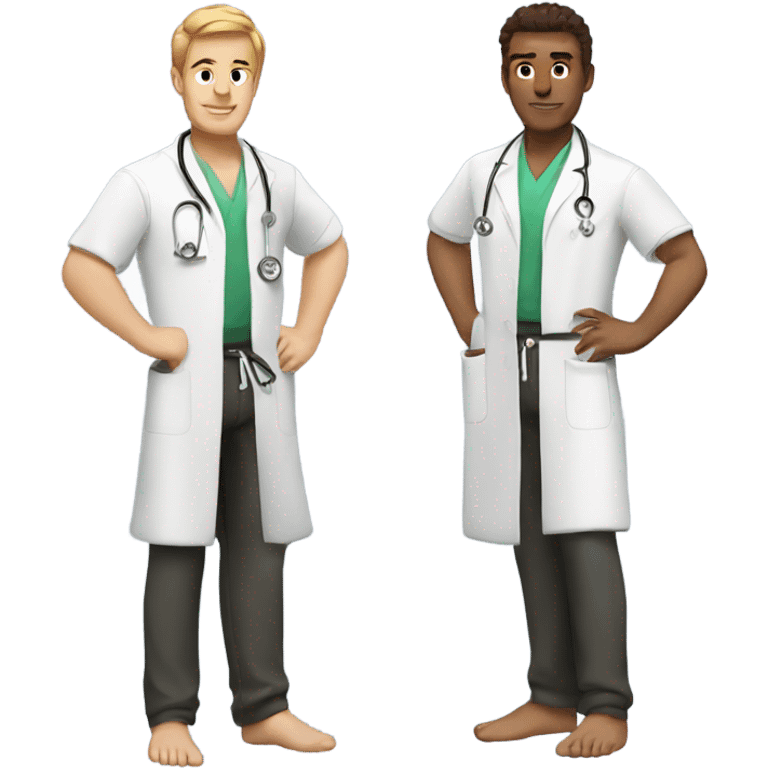 Doctor, handsome karate guy, smart emoji