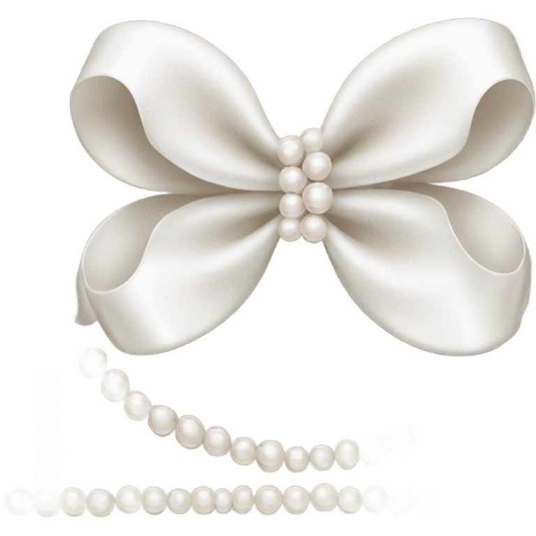 Bow made of pearls ￼ emoji