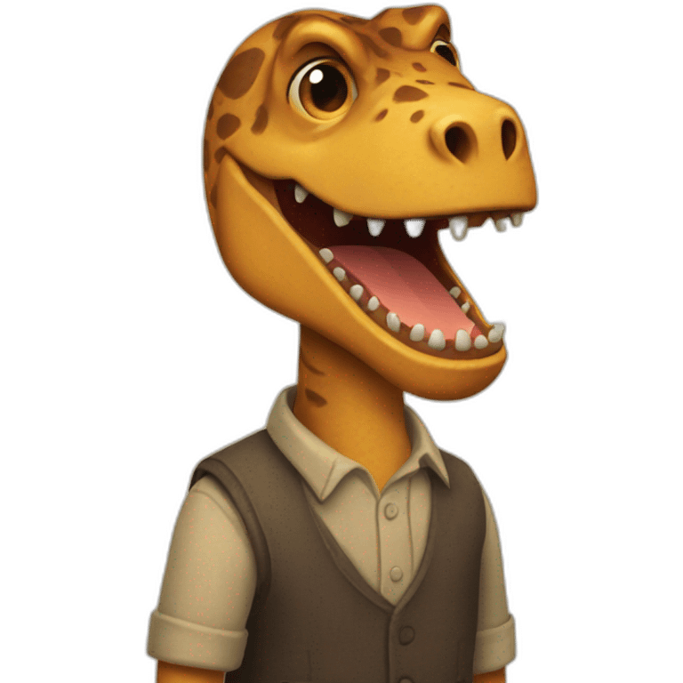 this is fine trex emoji