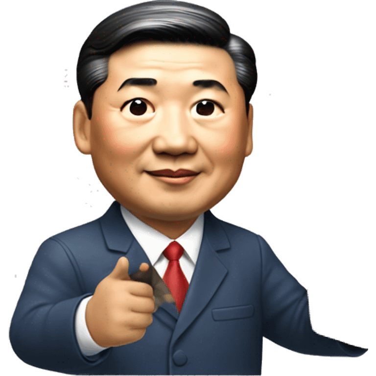 Xi Jinping holds a container in his hands emoji