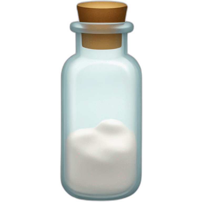 glass vial medicine white powder emoji